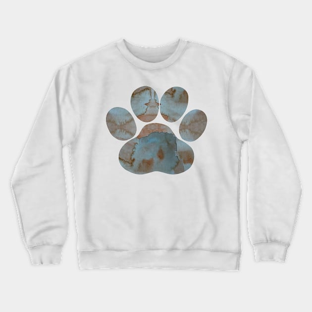 Dog Paw Crewneck Sweatshirt by BittenByErmines
